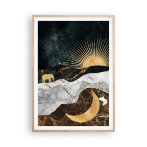Poster în ramă de stejar deschis - Drepturi eterne - 70x100 cm