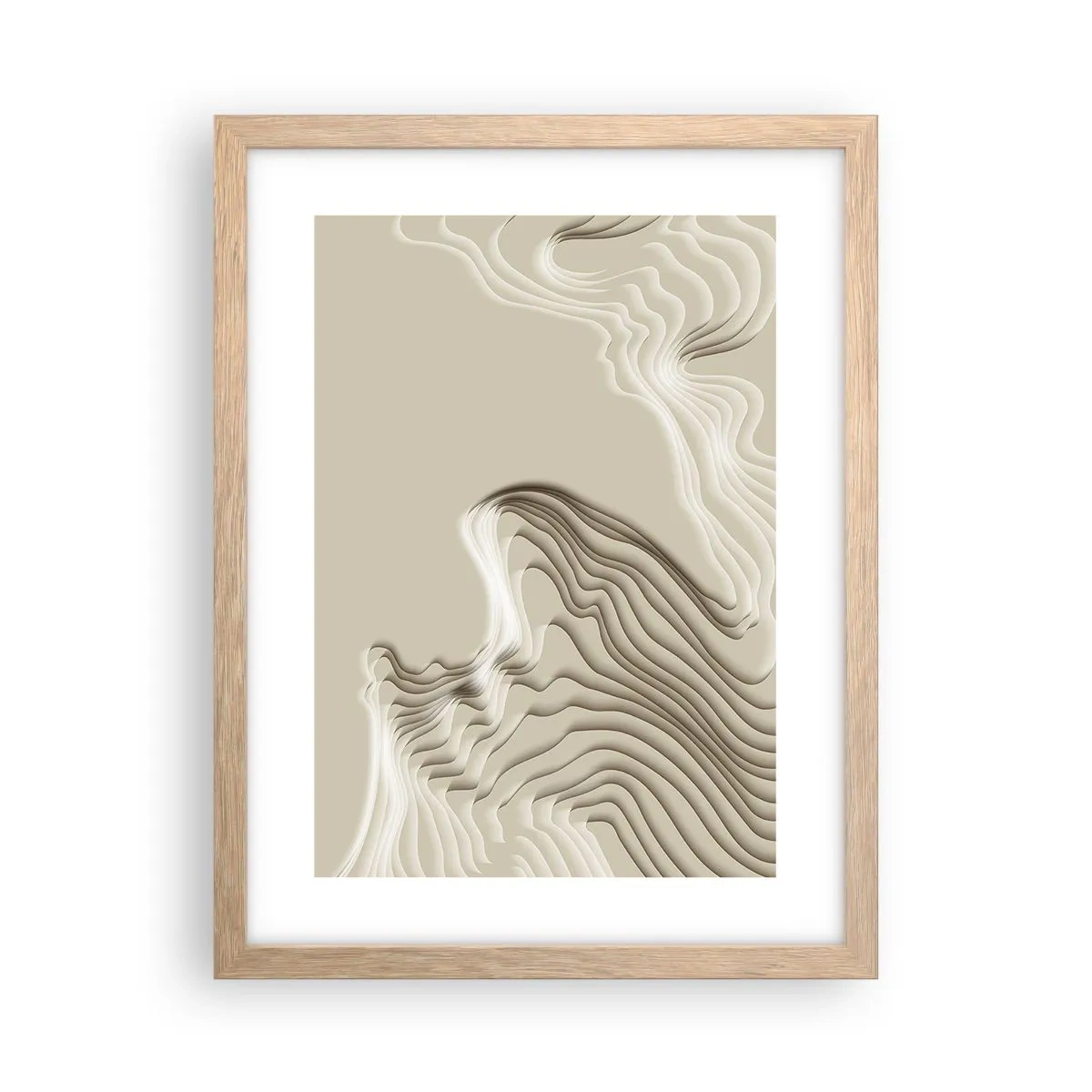 Poster în ramă de stejar deschis - Topografia artei - 30x40 cm