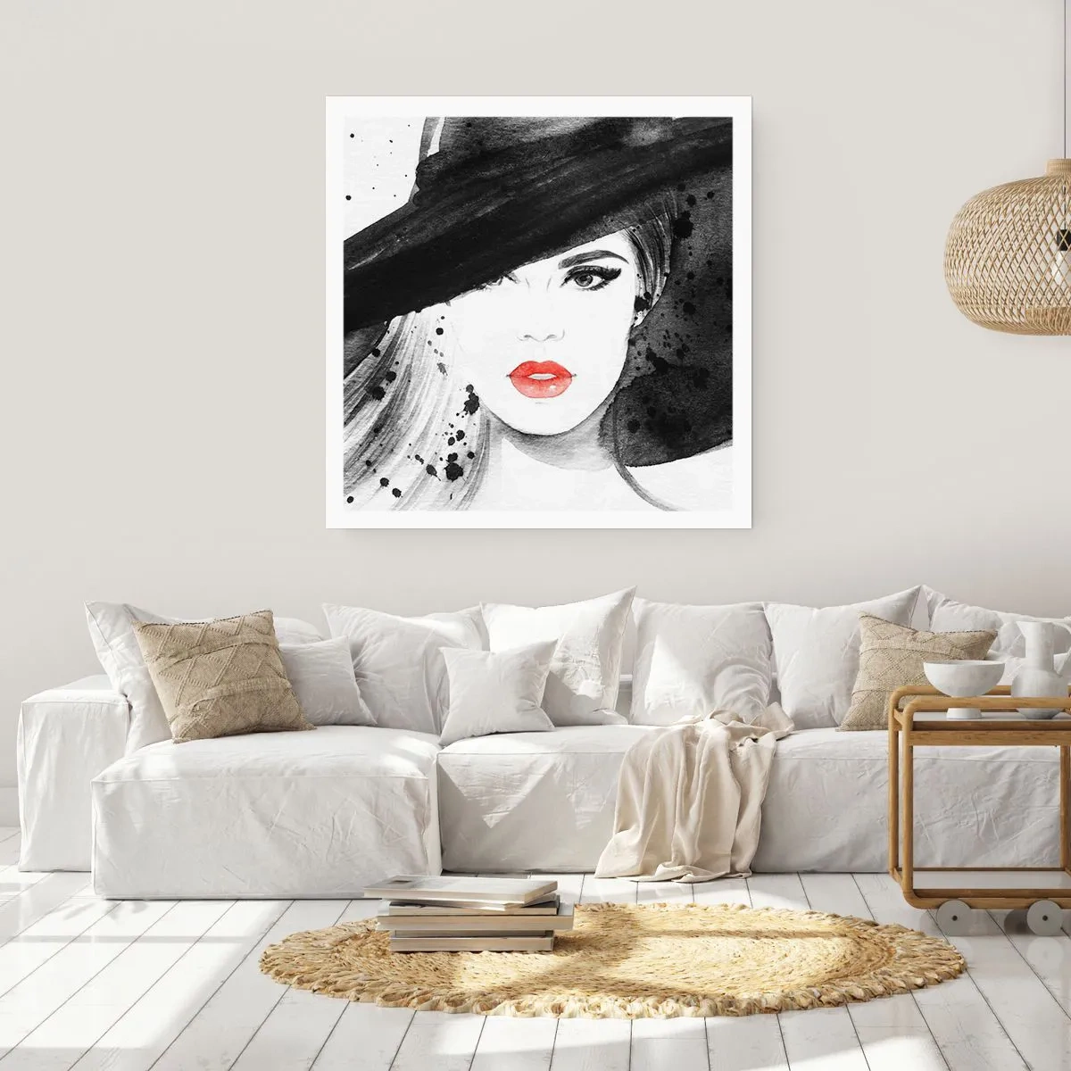 Poster - Doamna în negru - 60x60 cm