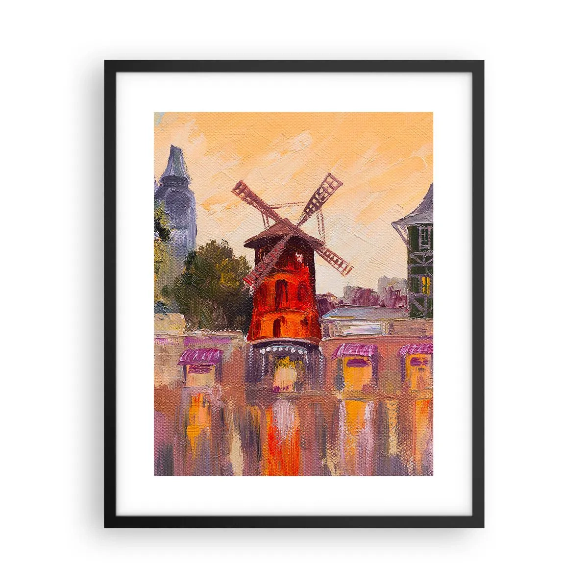 Poster în ramă neagră - Icoane pariziene - Moulin Rouge - 40x50 cm