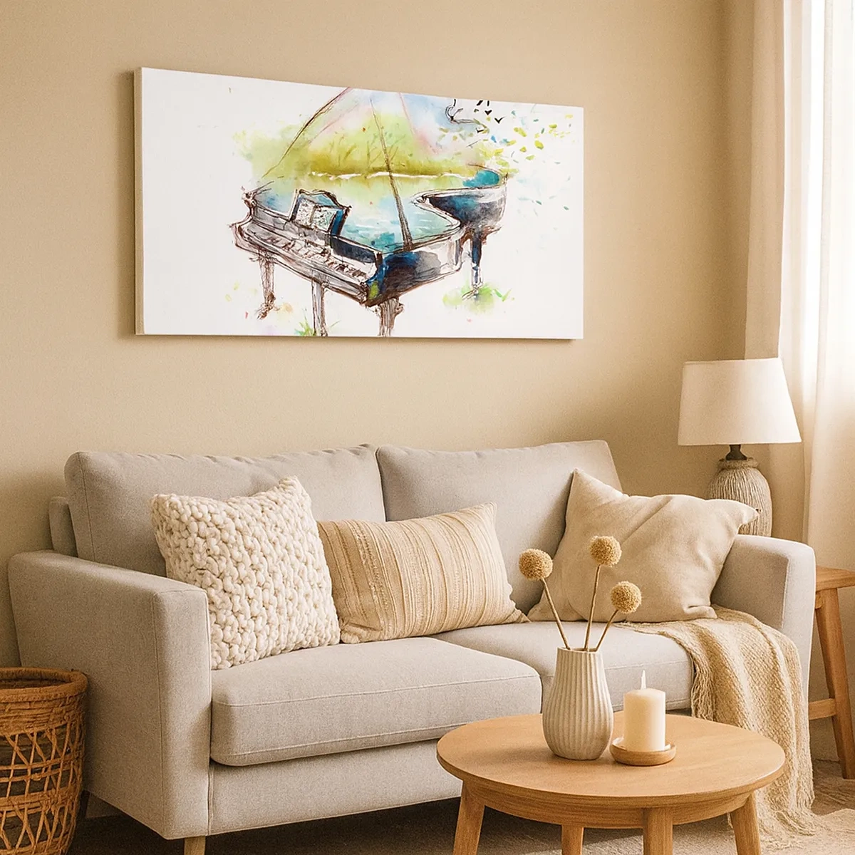 Tablou pe pânză - Încântat de muzică - 30x30 cm