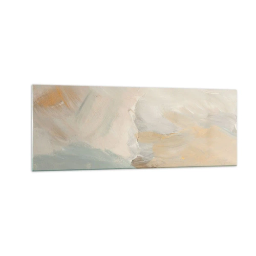 Tablou pe sticlă - Abstracție - lumea blândeții - 140x50 cm
