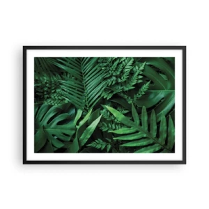 Poster în ramă neagră - Înfășurate în verde - 70x50 cm