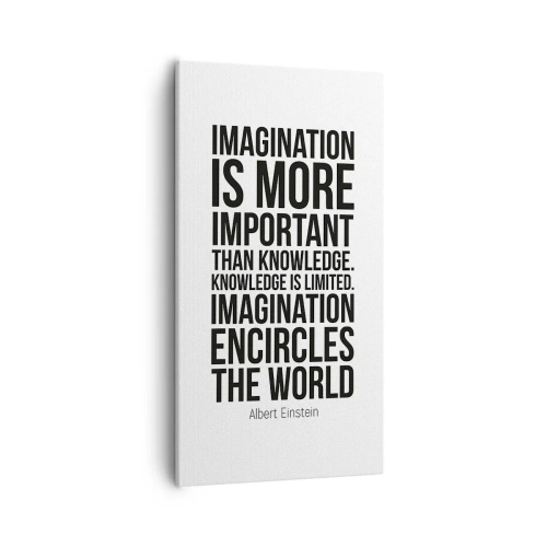 Tablou pe pânză - Einstein despre puterea imaginației - 55x100 cm