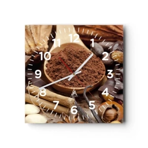 Ceas de perete - Ceas pe sticlă - Cea mai bună pentru tristețe - 40x40 cm