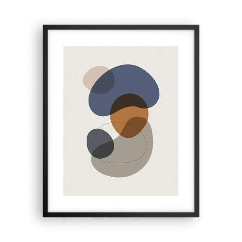 Poster în ramă neagră - Picături de culoare - 40x50 cm