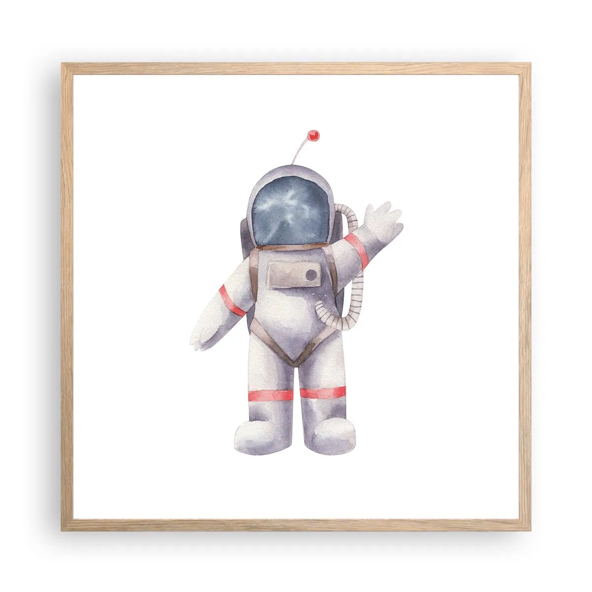 Poster în ramă de stejar deschis - Pe curând! - 60x60 cm