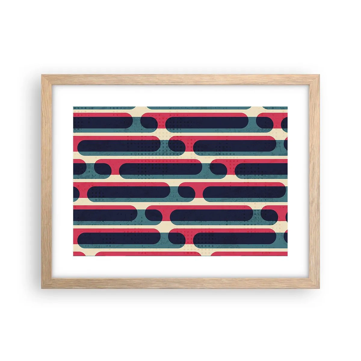 Poster în ramă de stejar deschis - Înăuntru și înainte - 40x30 cm
