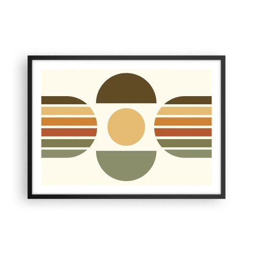 Poster în ramă neagră - În culorile pământului - 70x50 cm