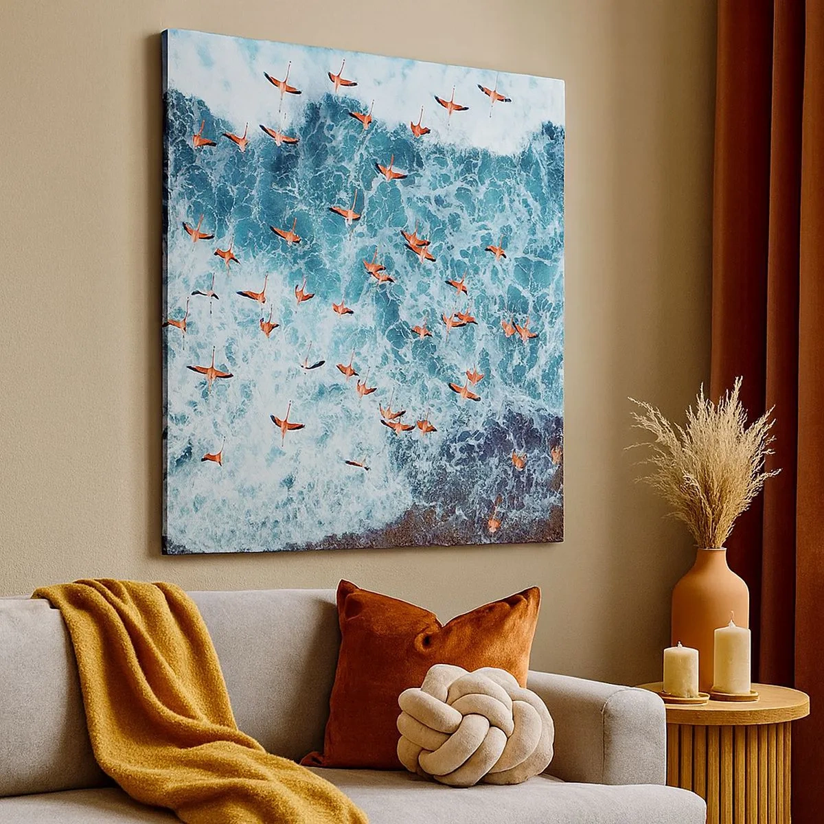 Tablou pe pânză - Parada de la malul mării - 30x30 cm