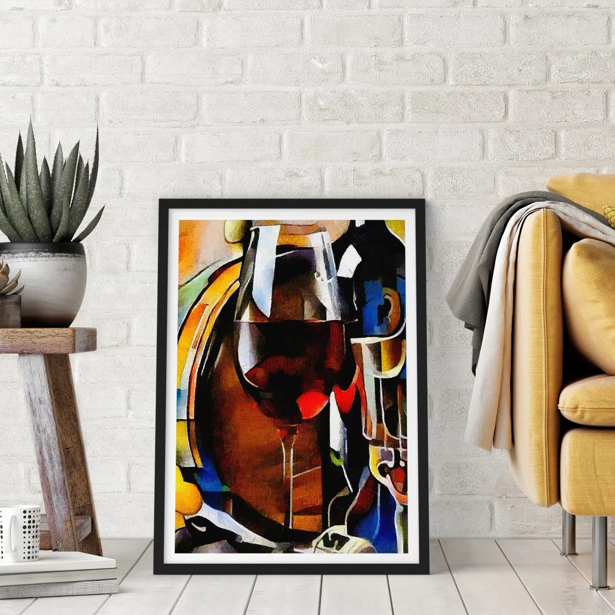 Poster în ramă neagră - Și lumea devine mai colorată - 50x70 cm