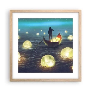 Poster în ramă de stejar deschis - Lucruri la care filozofii nu au visat niciodată - 40x40 cm