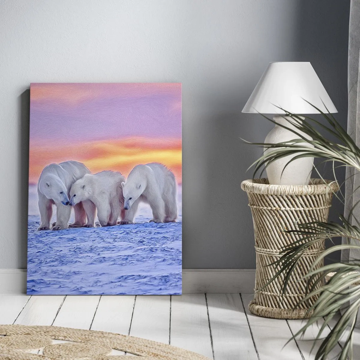 Tablou pe pânză - Căldura familiei este suficientă - 65x120 cm