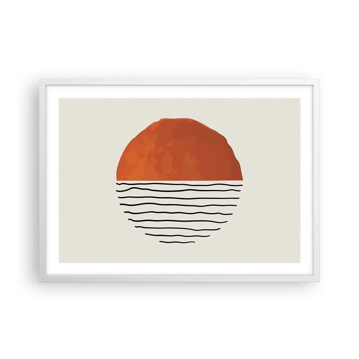 Poster în ramă albă - În stil japonez - 70x50 cm
