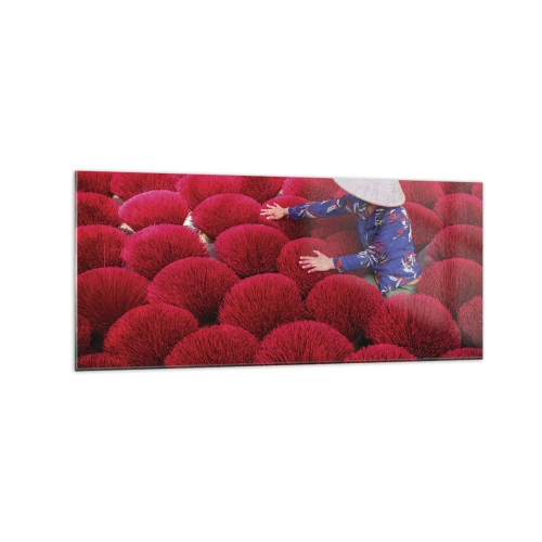 Tablou pe sticlă - Într-un câmp de orez - 120x50 cm