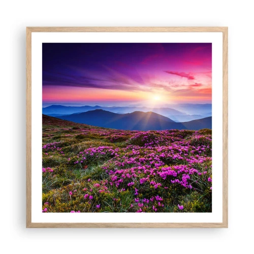 Poster în ramă de stejar deschis - Ierburile proaspete miroseau puternic - 60x60 cm