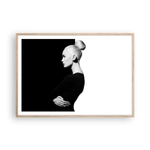 Poster în ramă de stejar deschis - Pur și simplu o femeie - 100x70 cm