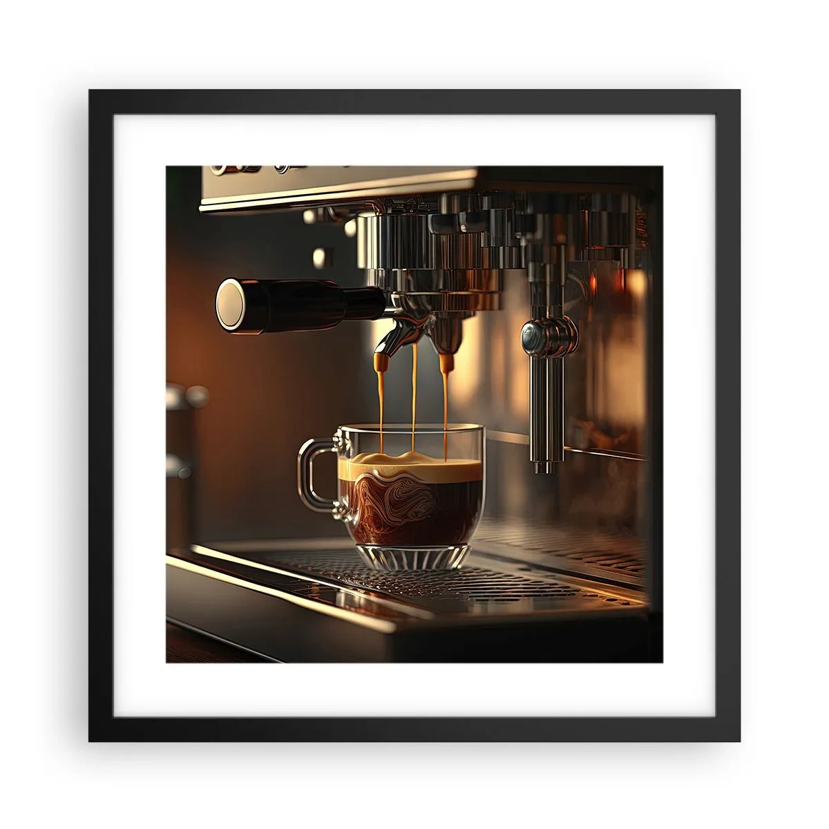 Poster în ramă neagră - Băutură senzuală - 40x40 cm