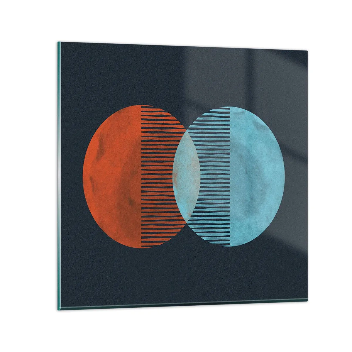 Tablou pe sticlă - Fantezie astronomică - 30x30 cm