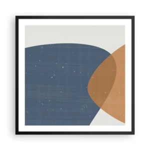 Poster în ramă neagră - Ovale și influențe - 60x60 cm