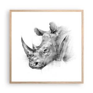 Poster în ramă de stejar deschis - Portret african - 60x60 cm