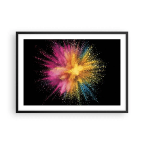 Poster în ramă neagră - Nașterea culorii - 70x50 cm