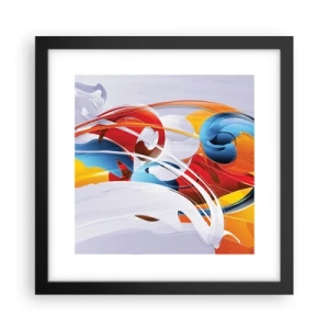 Poster în ramă neagră - Dansul elementelor - 30x30 cm