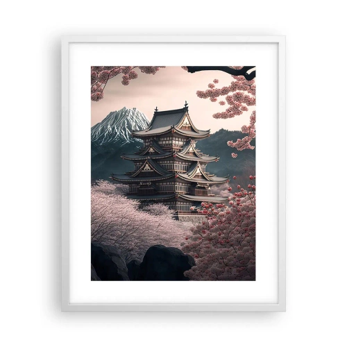 Poster în ramă albă - Țara florilor de cireș - 40x50 cm