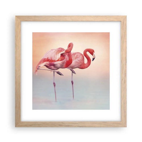 Poster în ramă de stejar deschis - În culoarea soarelui care apune - 30x30 cm