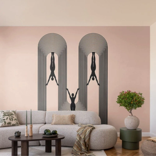 Tapet Premium Canvas - Cu susul în jos - Suprarealism, Corp, Yoga - 350x256 cm