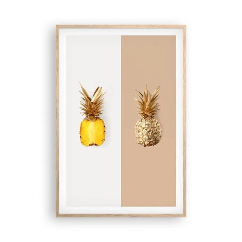 Poster în ramă de stejar deschis - Ananas de împărțit - 61x91 cm