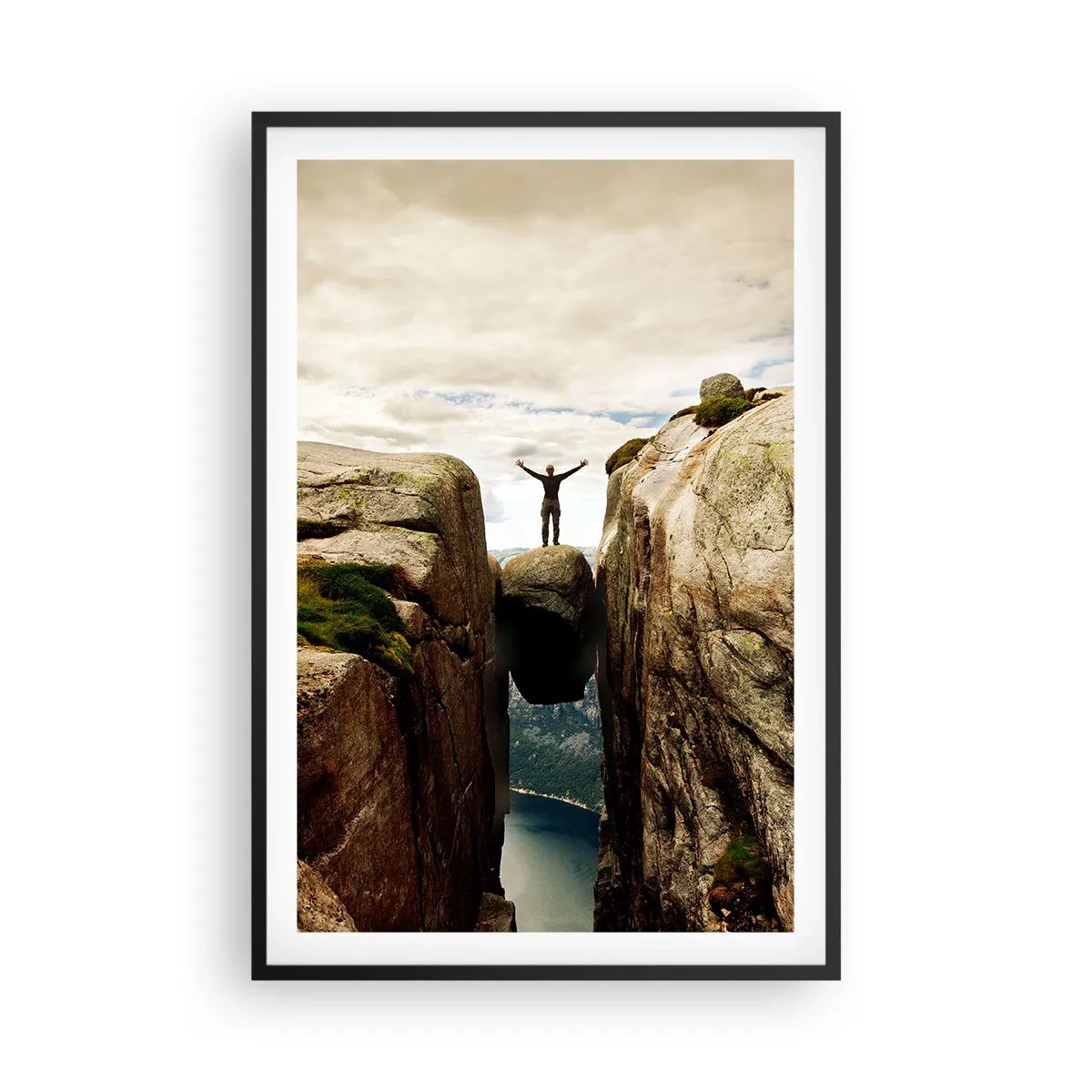 Poster în ramă neagră - Cum mă simt!? - 61x91 cm