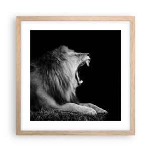 Poster în ramă de stejar deschis - Fără nici o ezitare - 40x40 cm