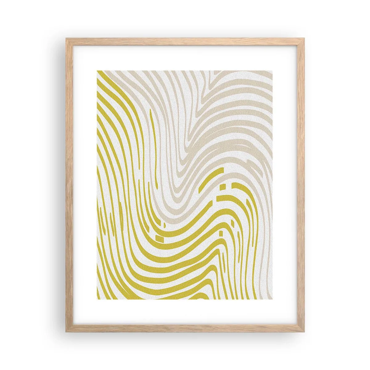 Poster în ramă de stejar deschis - Compoziție cu cambrare ușoară - 40x50 cm