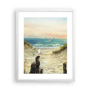 Poster în ramă albă - Retragere fără vânt - 40x50 cm