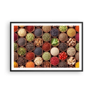 Poster în ramă neagră - Toate gusturile lumii - 91x61 cm