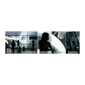 Mostră de Tapet Standard Eco - Vis a vis la aeroport - Avion, Aeroport, Călătorii - 100x30 cm