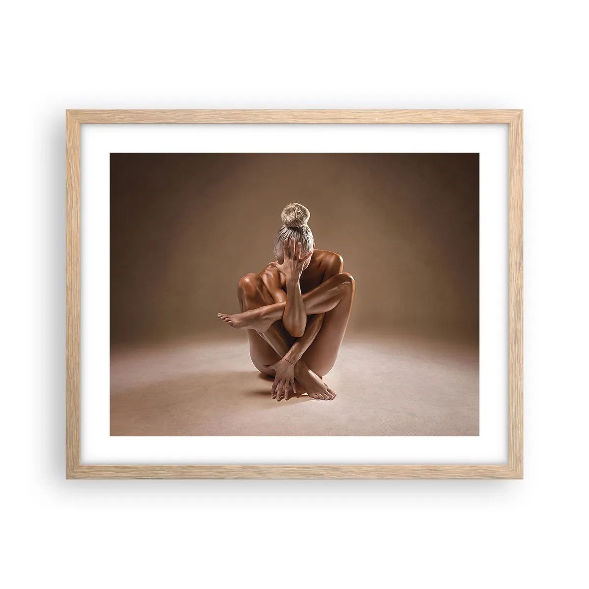 Poster în ramă de stejar deschis - Unitatea trupului și a spiritului - 50x40 cm