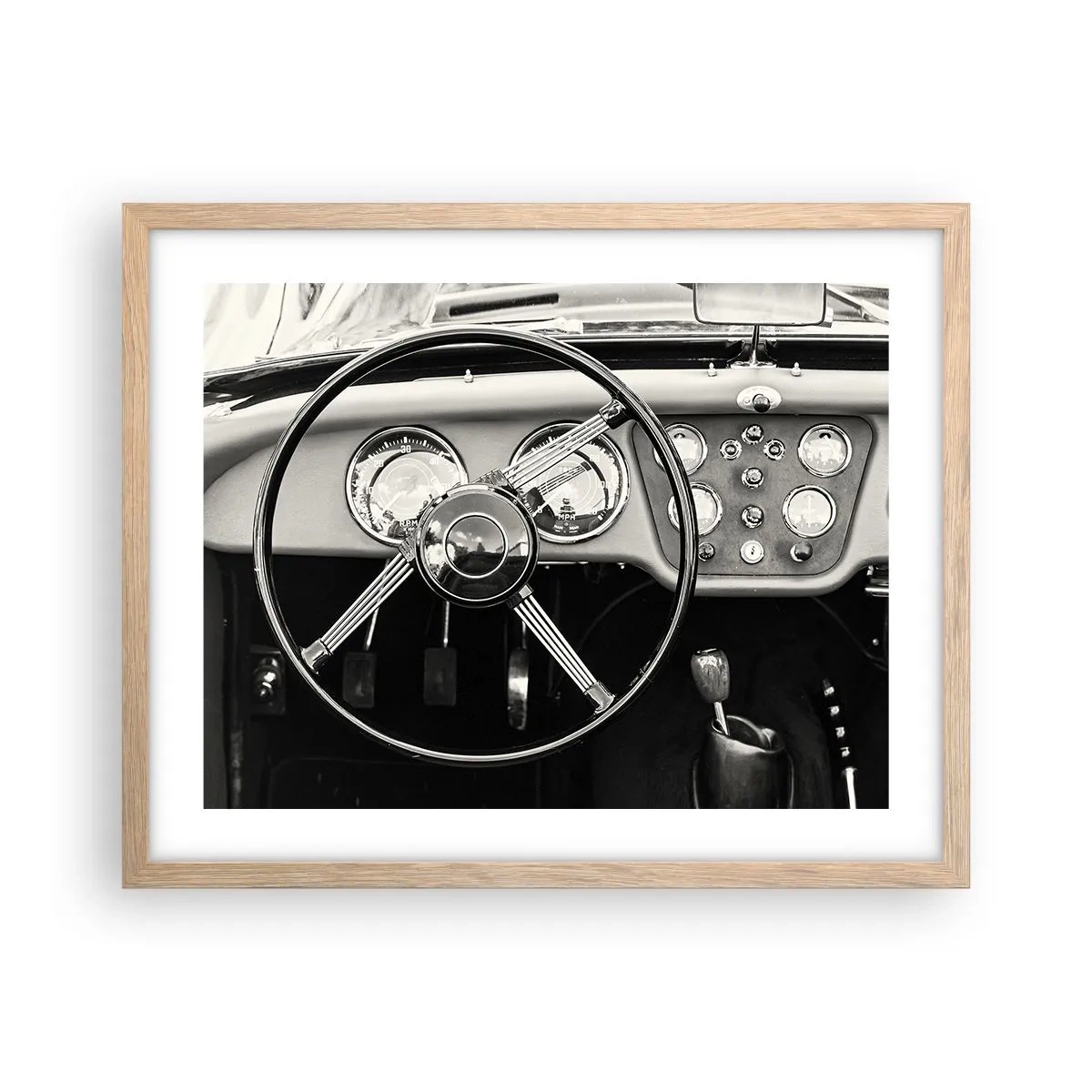 Poster în ramă de stejar deschis - Visul unui colecționar - 50x40 cm