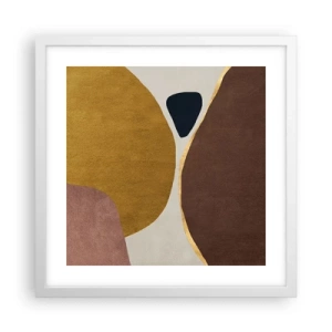 Poster în ramă albă - Abstracție - un loc în spațiu - 40x40 cm