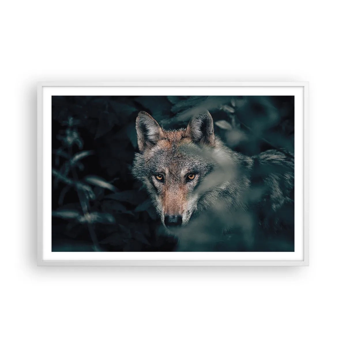 Poster în ramă albă - Vânător - 91x61 cm