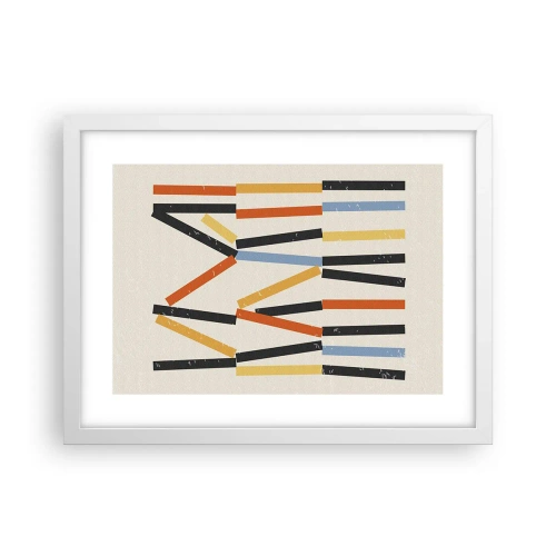 Poster în ramă albă - Compoziție la nivel - 40x30 cm
