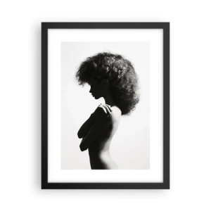 Poster în ramă neagră - Ca o floare pe o tulpină subțire - 30x40 cm