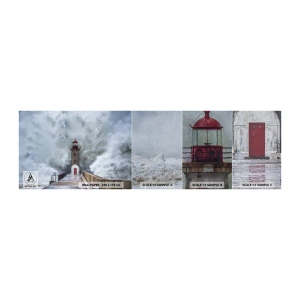 Mostră tapet Premium Sand - Zgomotul apelor, sunetul vântului - Far, Peisaj, Ocean - 100x30 cm