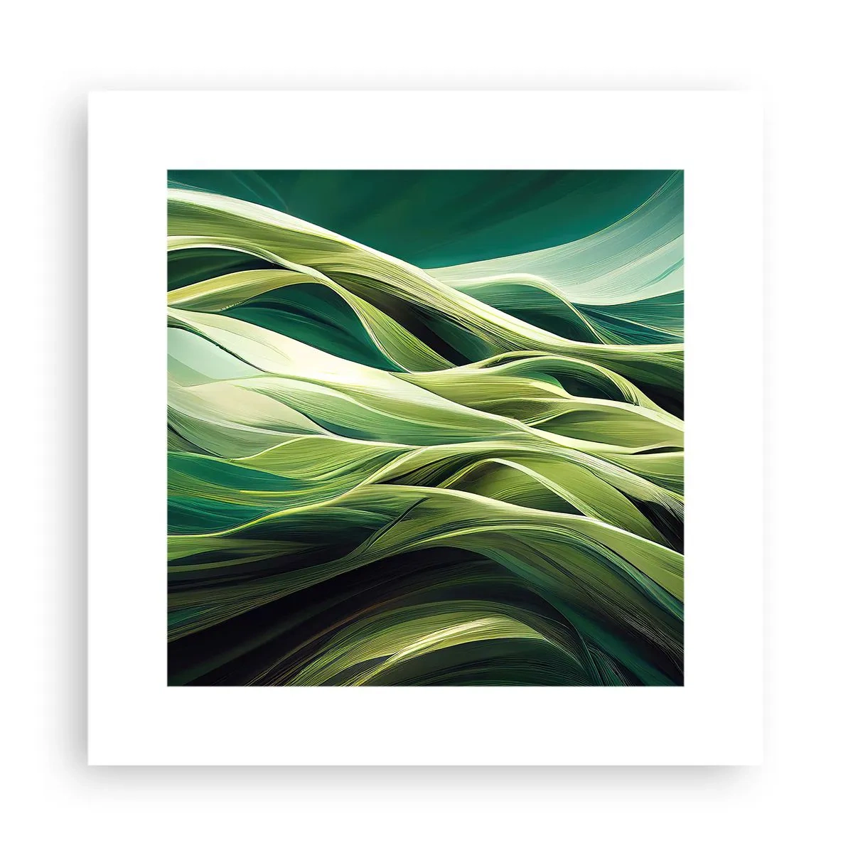 Poster - Un joc abstract de verde - 30x30 cm
