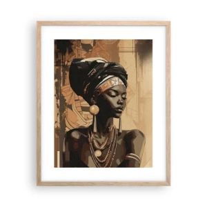 Poster în ramă de stejar deschis - Maiestatea africană - 40x50 cm