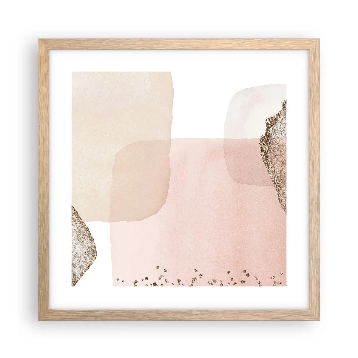 Poster în ramă de stejar deschis - O privire prin culoare - 40x40 cm