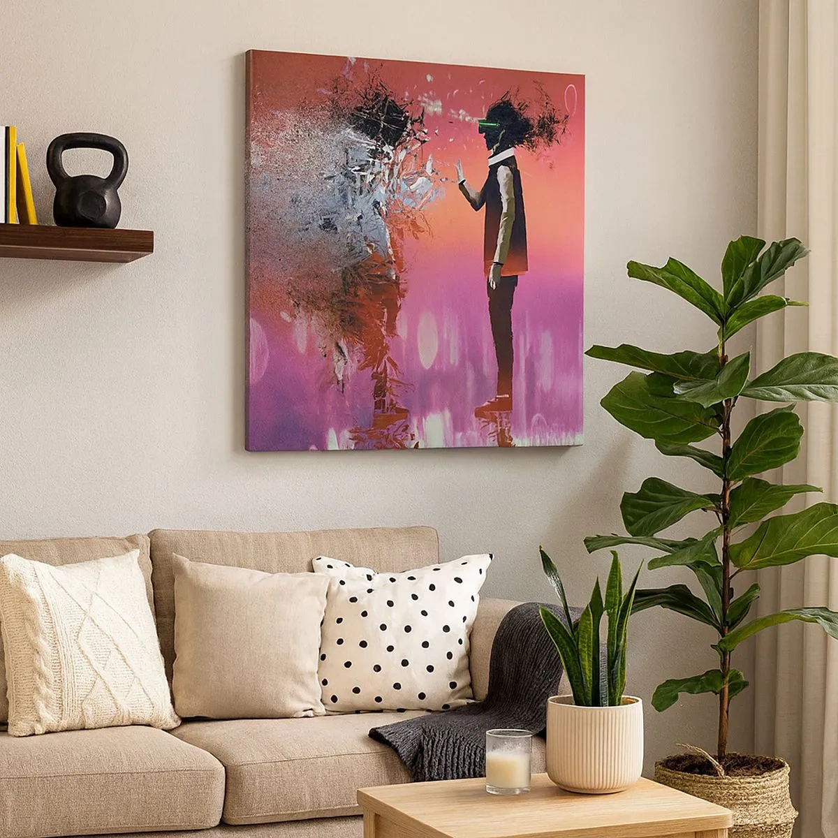 Tablou pe pânză - Este posibil să privești în interiorul tău? - 30x30 cm