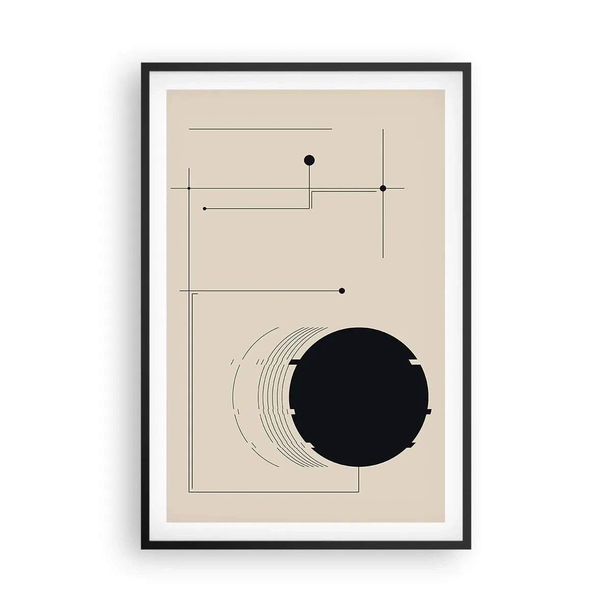 Poster în ramă neagră - Compoziție flexibilă și dinamică - 61x91 cm