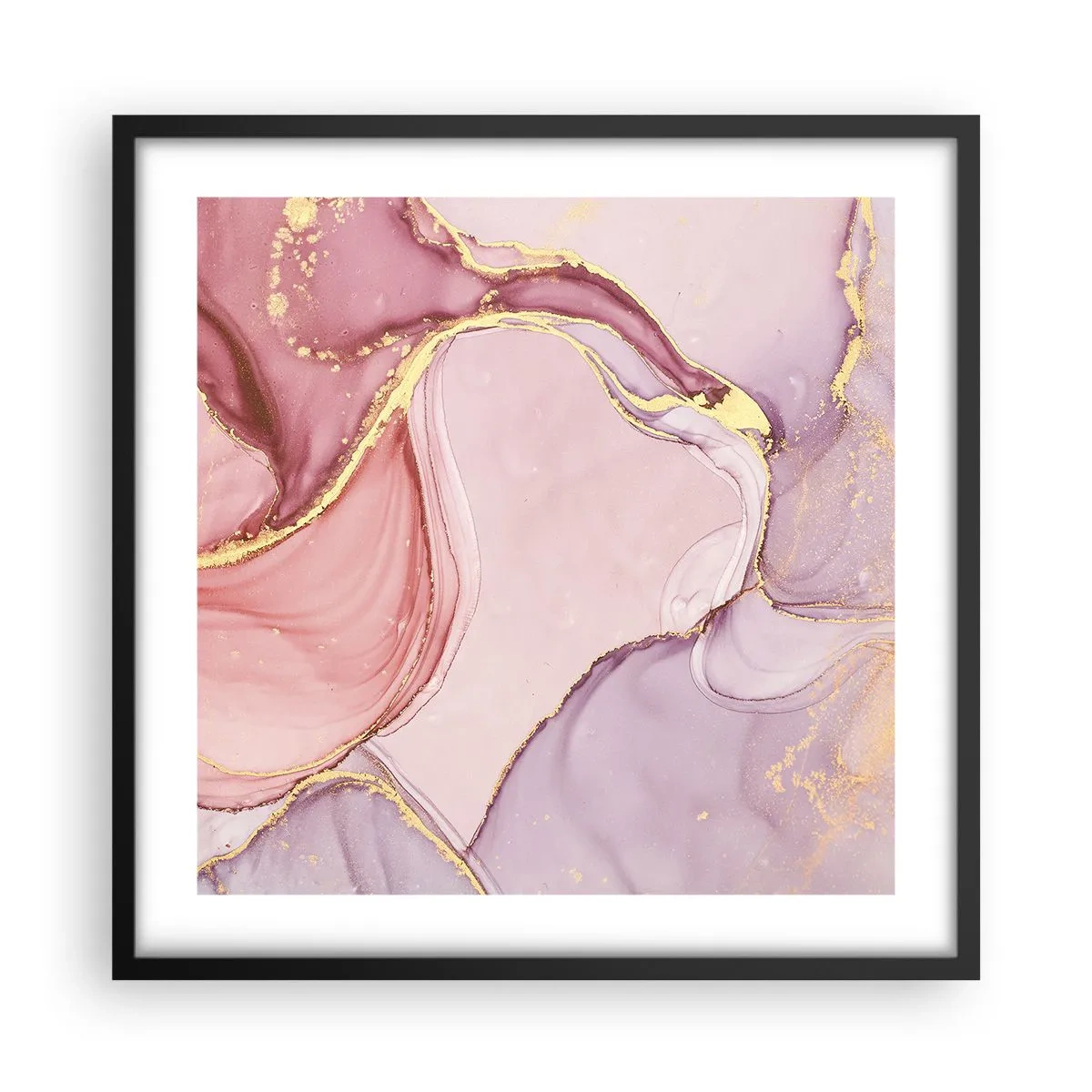Poster în ramă neagră - O mângâiere de culoare - 50x50 cm